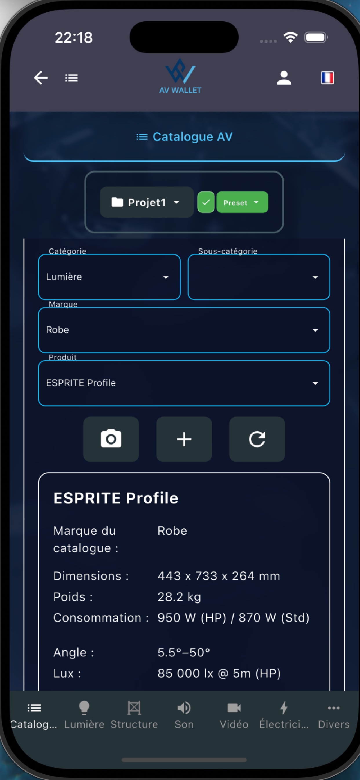 Capture d'écran AV Wallet