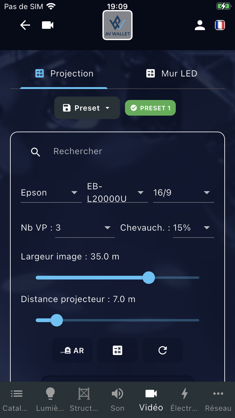 Capture d'écran AV Wallet